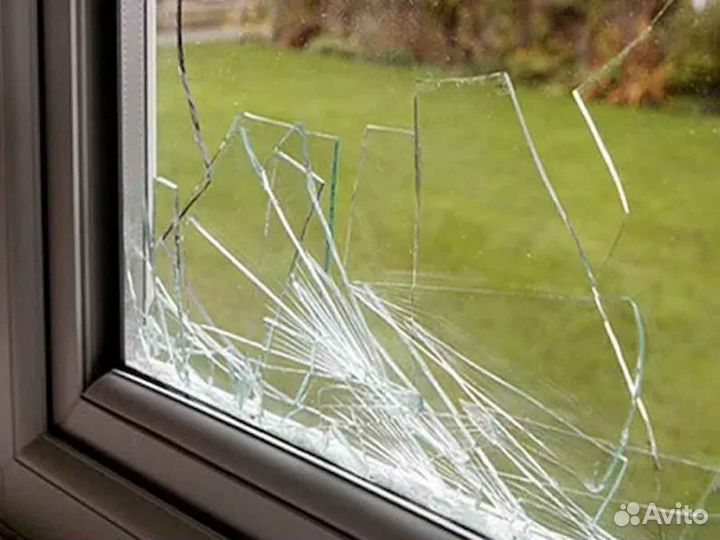 Ремонт окон, стеклопакет шумозащитный RAL7844