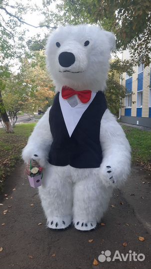 Белый мишка Умка поздравление,аниматоры