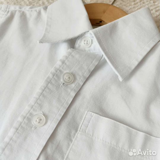 Белая рубашка для мальчика 92