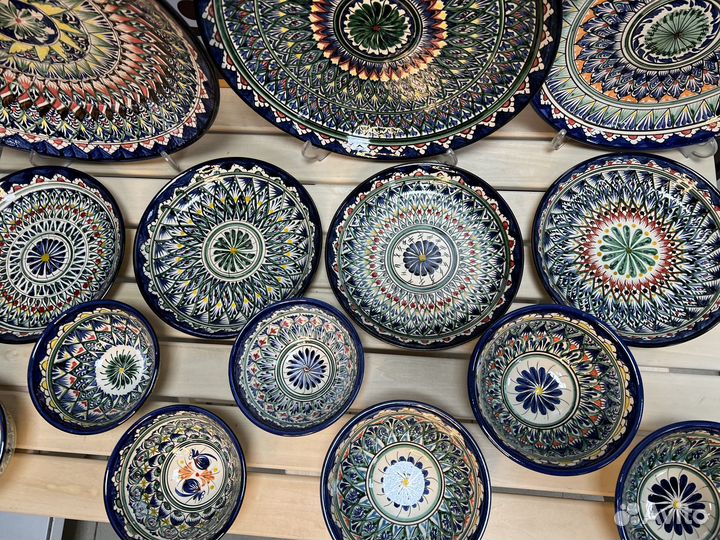 Узбекская посуда, ляганы, пиалки, косушки