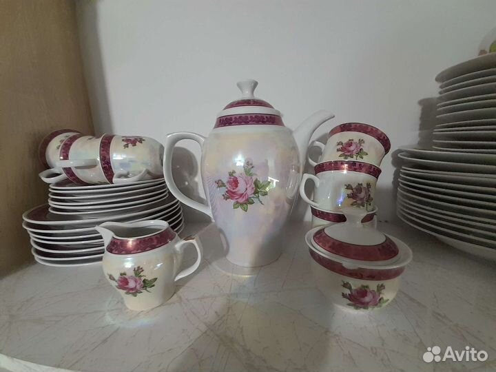 Кофейный сервиз Роза Немецкий фарфор