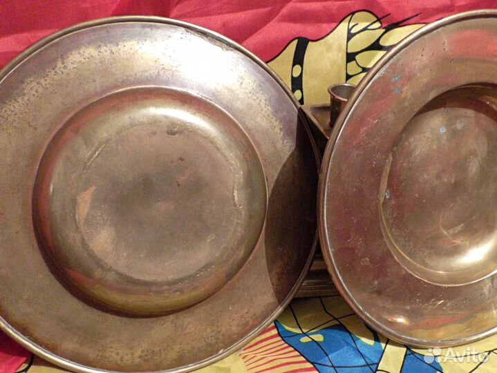 Тарелка.rar.19 век.Поднос.Латунь.Англия.Церковная