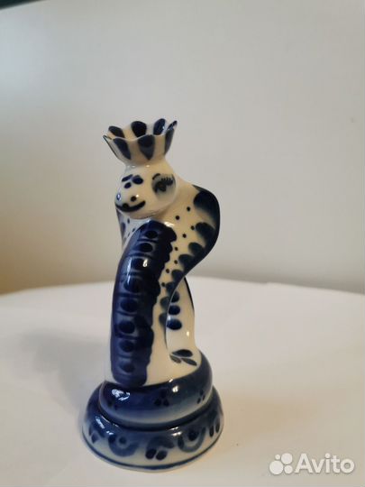 Фигурка змеи гжель