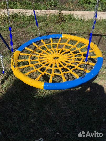 Качели Гнездо 100см сине-желтые Россия