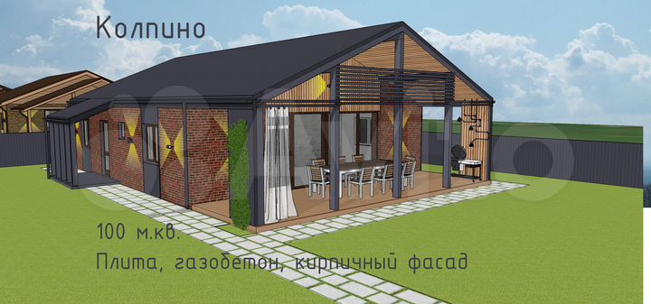 Дом 130 м² на участке 6 сот.