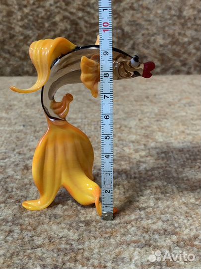 Статуэтка Рыбка Стекло Винтаж СССР