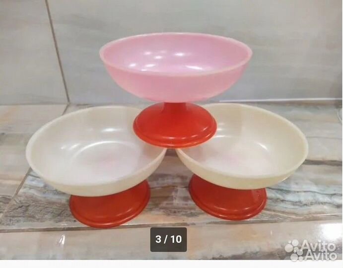 Ваза на ножке стекло СССР