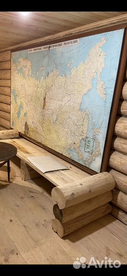 Карта рельефная СССР