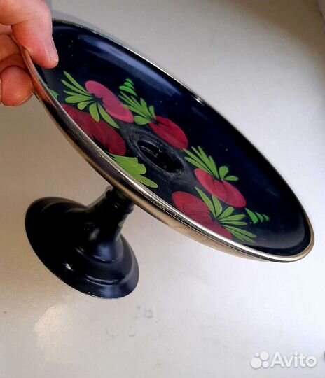 Винтажная фруктовница на ножке