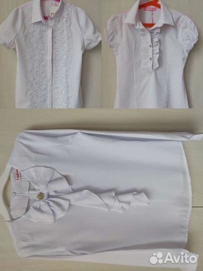Блузки школьные р. 140,146,158