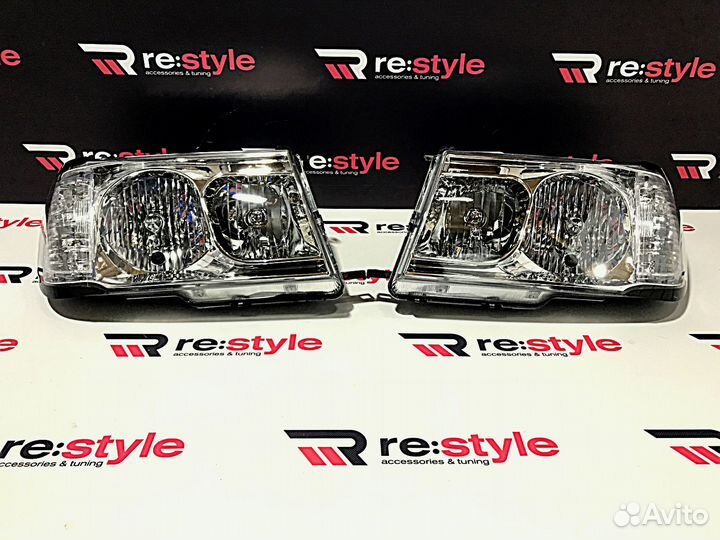 Фары Лэнд Круизер 100 1 мод Стиль 07г Белые