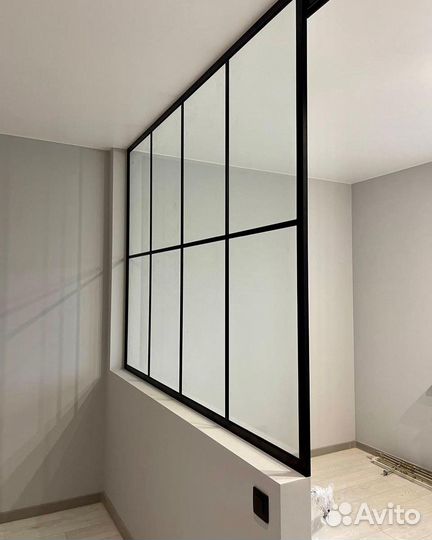 Перегородка из стекла под ключ