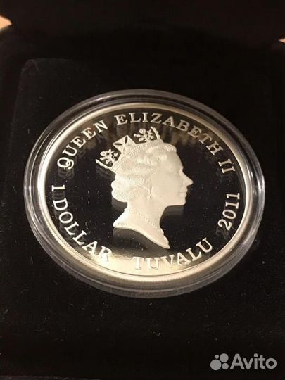 Монета Змея из серебра 999 пробы