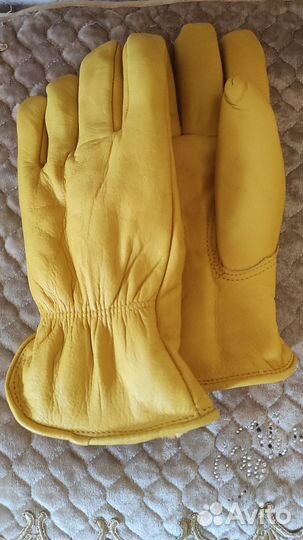 Перчатки кожаные зимние