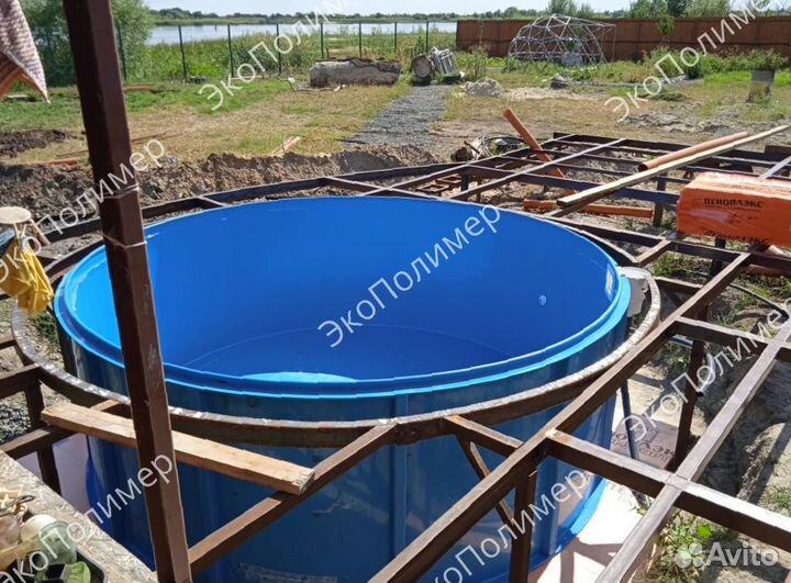 Бассейн из полипропилена круглый 4х1,2