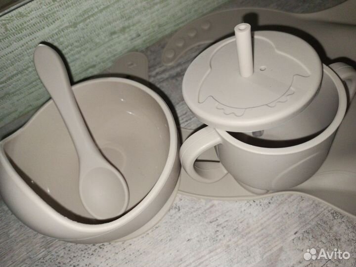 Посуда силиконовая детская новая