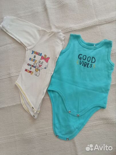 Пакет вещей комбинезоны боди 74-80 р для девочки