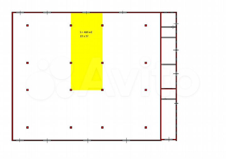 Склад с централизованным отоплением, 480 м²