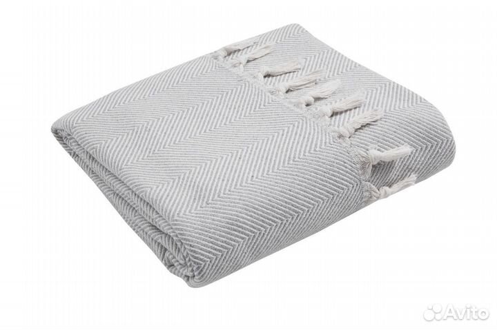 Хлопковое покрывало - плед Venera 145х200 см Серый