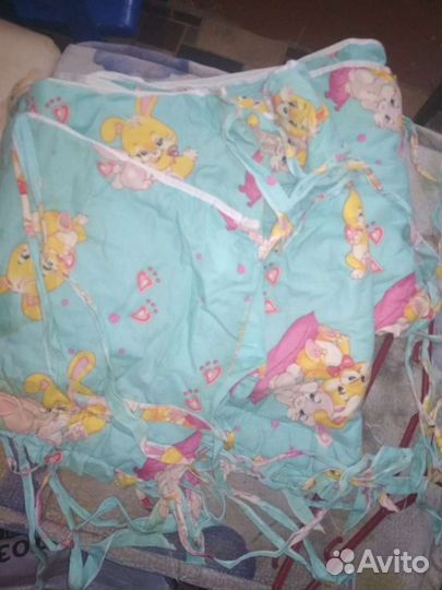 Бортики в кроватку длинный