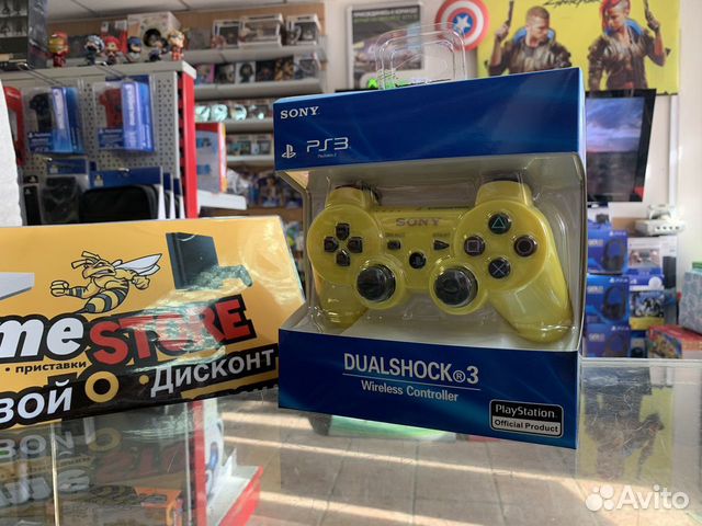 Геймпад PS3 Dualshock 3 новый желтый