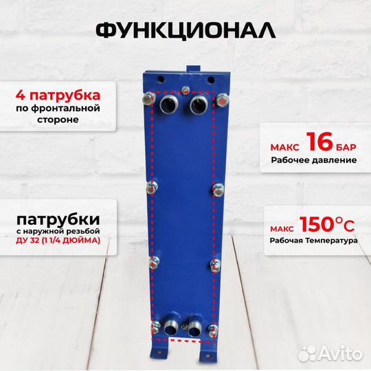 Теплообменник SN08-5 для гвс 15кВт 260 л/час