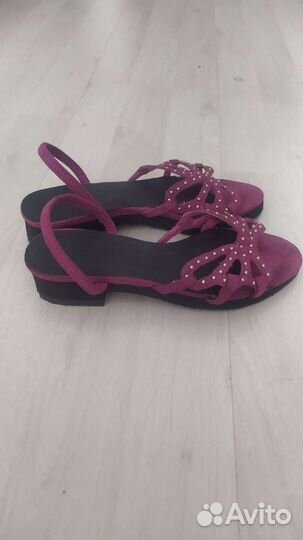 Босоножки, натуральная замша,35 размер