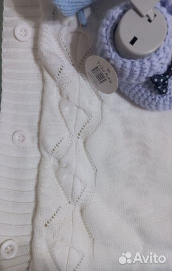 Плед на выписку вязаный