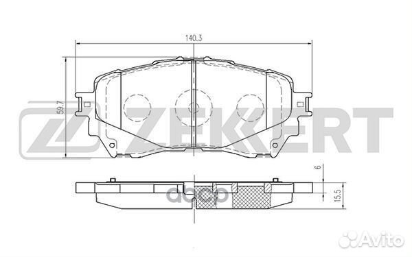 Колодки торм. диск. передн. Mazda 6 III 12- bs