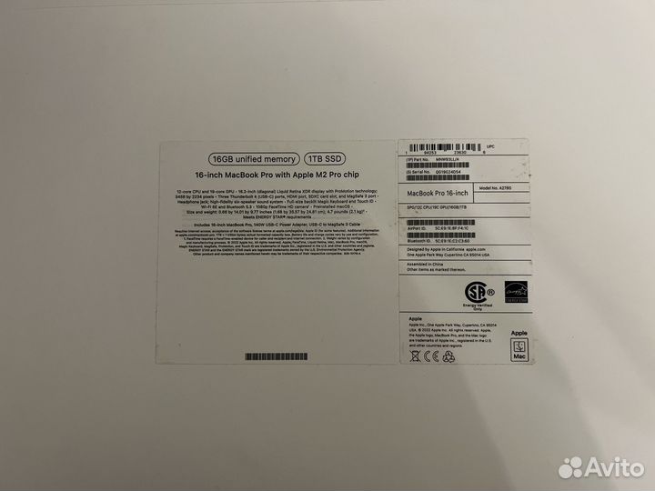 Apple MacBook Pro 16 M2 2023