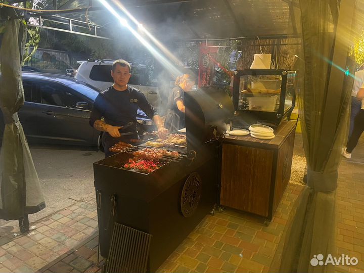 Мангал № 0301/44 с гриль-барбекю 4 мм (Три модуля)