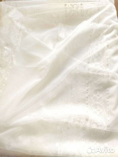 Тюль белая новая