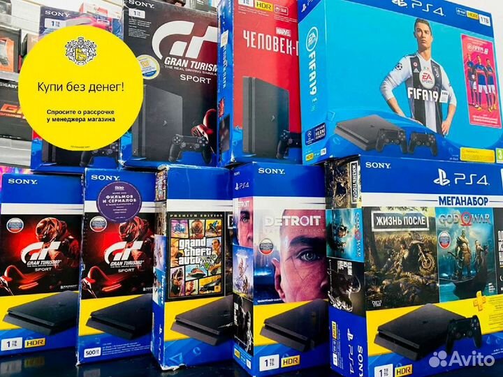 PS4 Slim 1TB / 500GB - Новые, Б/У - Гарантия