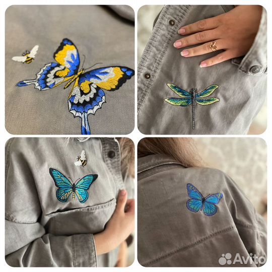 Машинная вышивка на заказ на одежде и текстиле