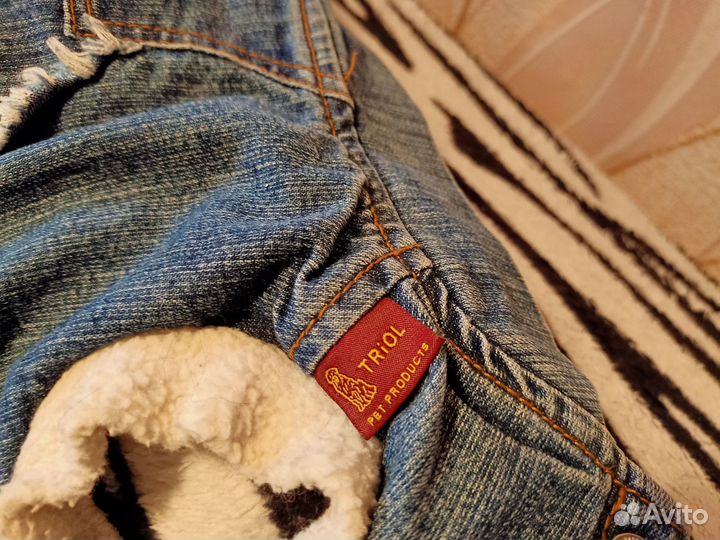 Джинсовая одежда для маленьких собак зимняя