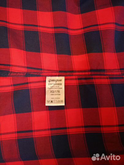 Мужская рубашка в клетку xs