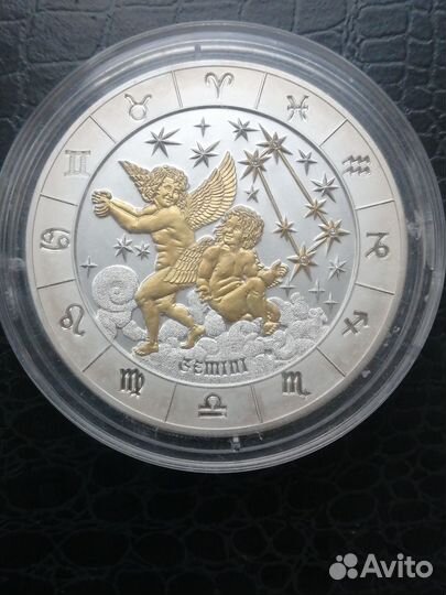 1000 франков 2009г Близнецы-3 унции