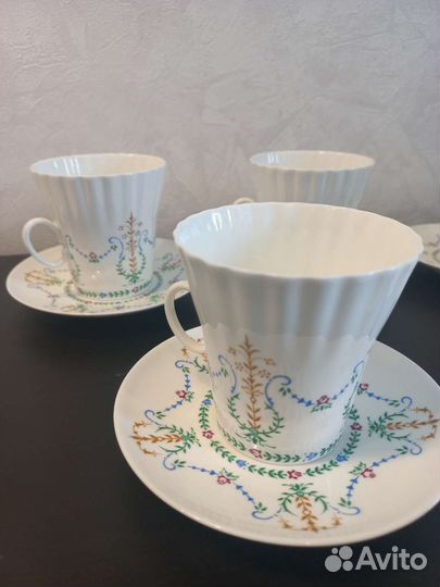 Кофейный сервиз лфз, костяной фарфор