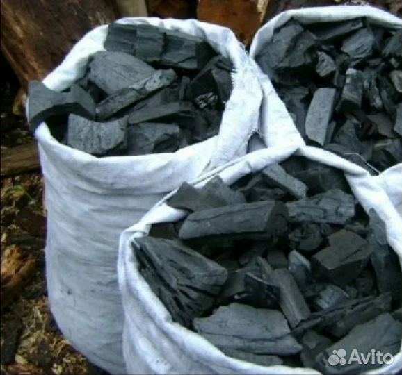 Древесный уголь Оптом в мешках
