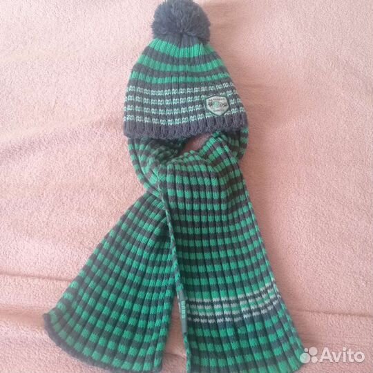 Комплект шапка и шарф для мальчика