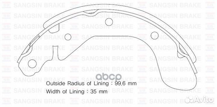SA129SNS 919717 колодки барабанные з Daewoo K