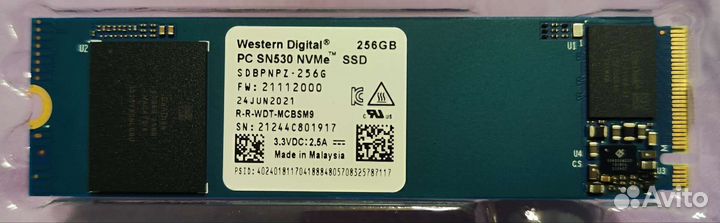 Ssd m2 Western Digital PC SN530 256Гб