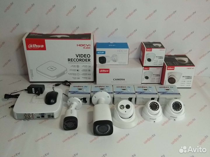 Видеонаблюдение 5 камер IP с микрофоном