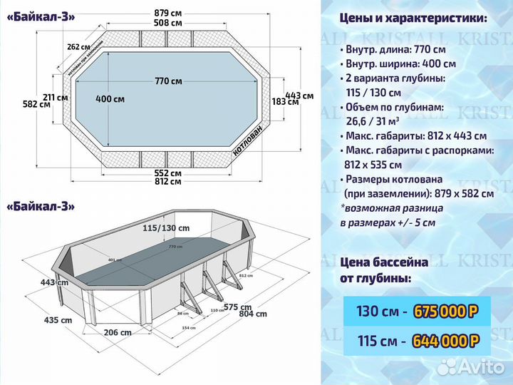 Деревянный бассейн морозоустойчивый