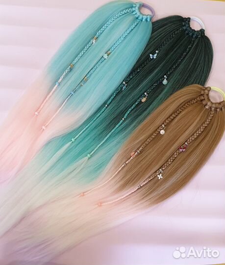 Афрохвост на резинке, афрокудри, афрокосички