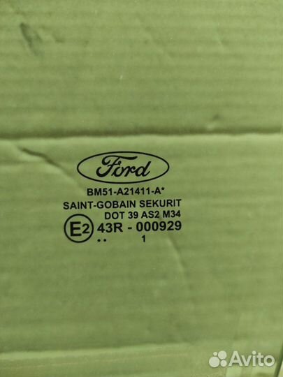 Стекло двери переднее левое переднее левое Ford