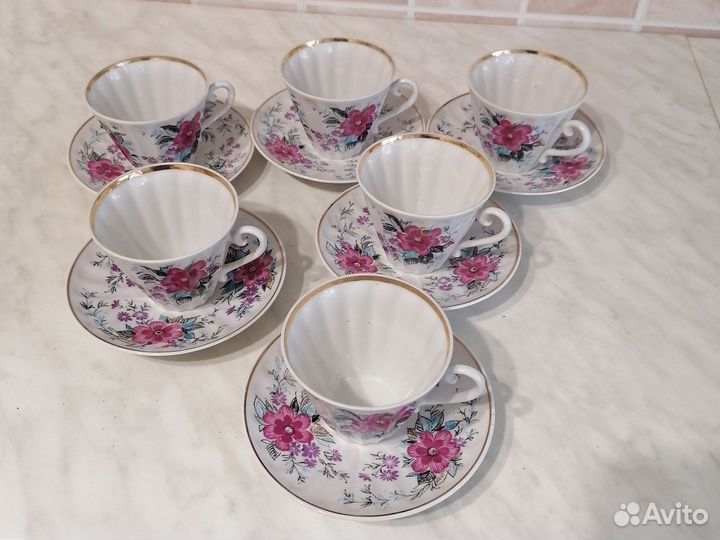 Чайная пара лфз костяной фарфор