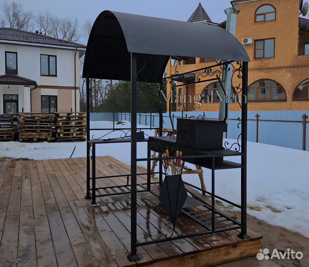 Мангал с крышей