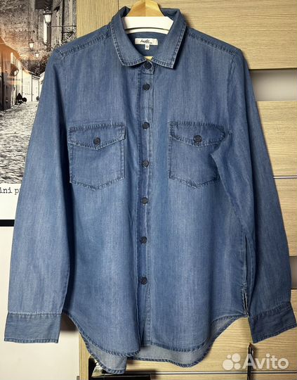 Брендовая джинсовая рубашка 44-46-48