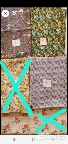 Отрезы ткани из СССР (сатин, бязь)